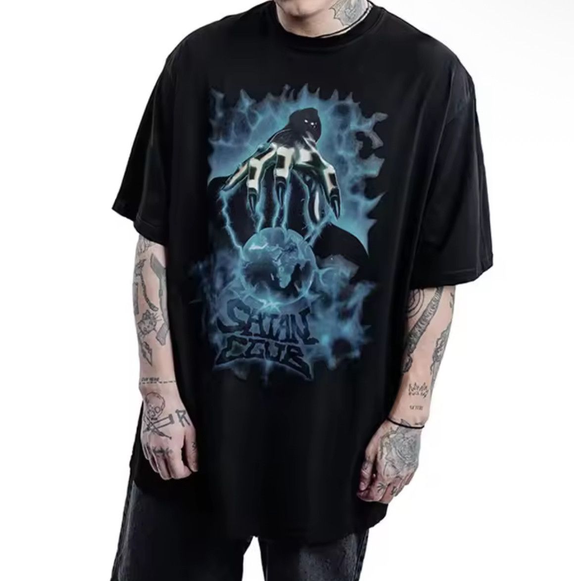 Other Gothic 90s Streetwear Devil Magic T-Shirt Punk Graphic Tees Size US XL / EU 56 / 4 - 2 Thumbnail