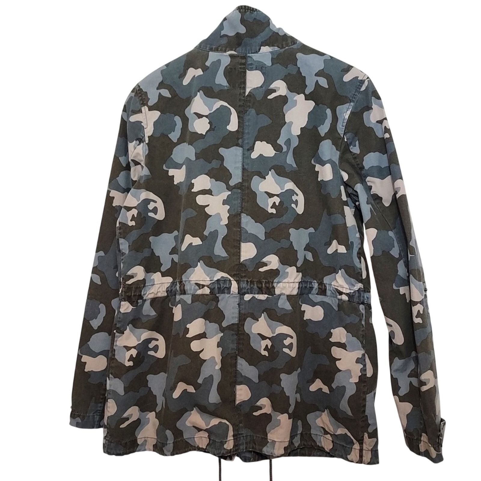 Banana Republic Banana Republic Blue Camouflage Camo Cargo Utility Jacket Size M / US 6-8 / IT 42-44 - 2 Thumbnail