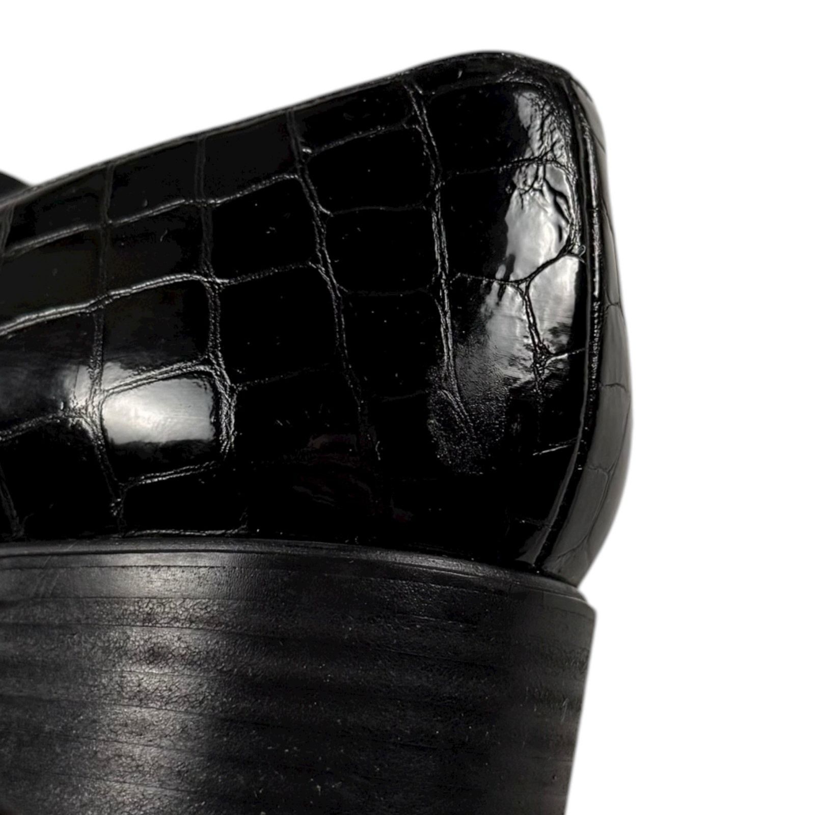 Stuart Weitzman × Vintage Vintage y2k Stuart Weitzman Women's Alligator Tassel Loafers Size US 9.5 / IT 39.5 - 13 Thumbnail