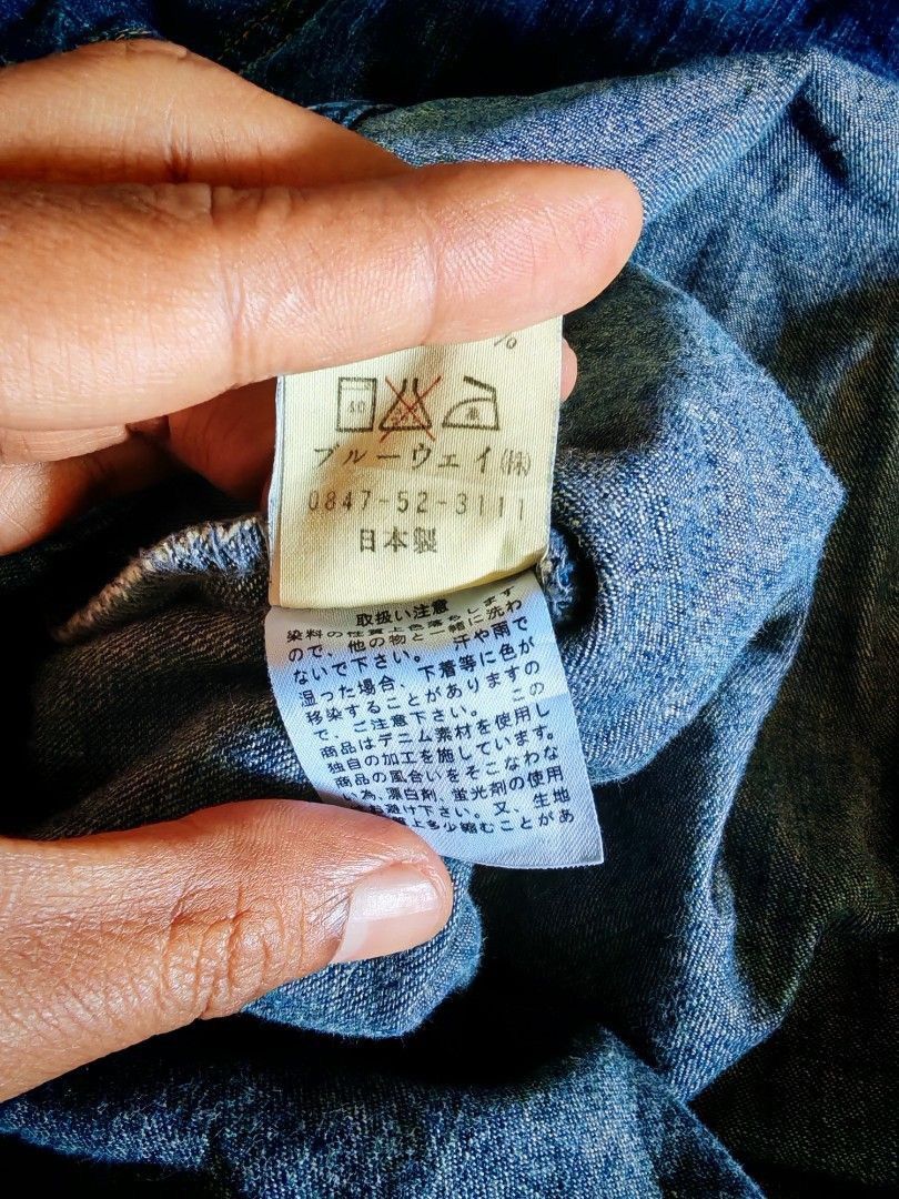 Japanese Brand 🔥 Blue Way Union Made Lace-Up Denim Shirt (Made in Japan) Size US L / EU 52-54 / 3 - 10 Thumbnail