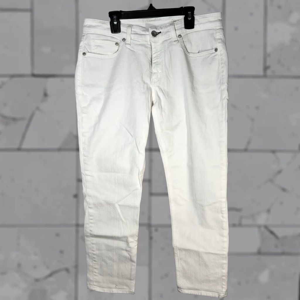 Rag & Bone Rag & Bone Dre Low Rise Boyfriend Jeans White Womens Size 28x26 Size 28" / US 6 / IT 42 - 1 Thumbnail