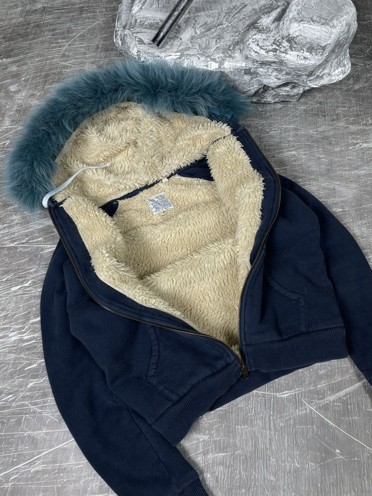 If Six Was Nine × Le Grande Bleu (L.G.B.) 2000s Y2K Punk Fur Zip Hoodie Hysteric Glamour Japanese Vibe Size US M / EU 48-50 / 2 - 8 Thumbnail