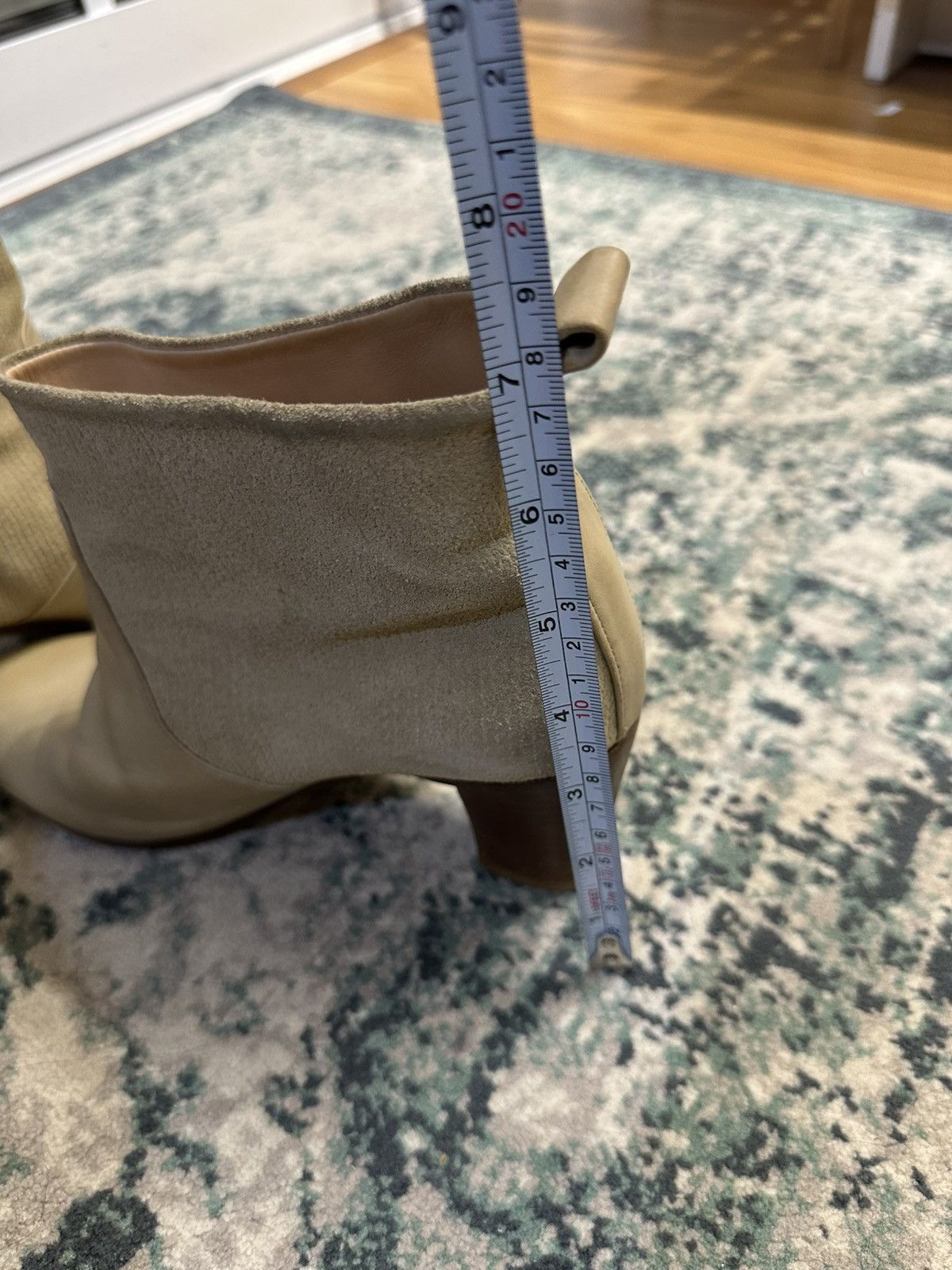 Maison Margiela Maison Martin Margiela Beige Leather and Suede Ankle Boots Size US 6 / IT 36 - 21 Thumbnail