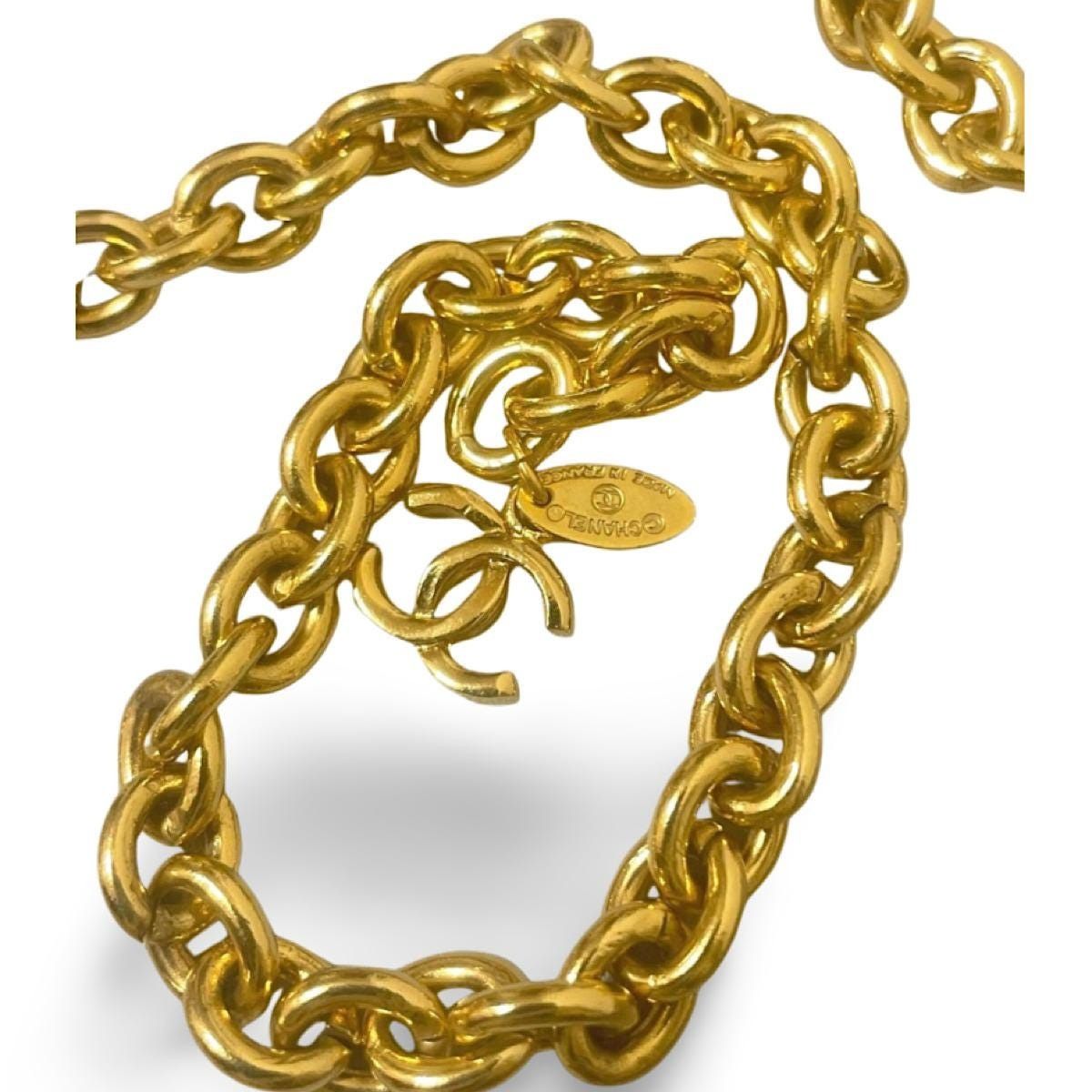 Chanel Vintage CHANEL gold chain belt with triple layer chains 95cm Size ONE SIZE - 3 Thumbnail