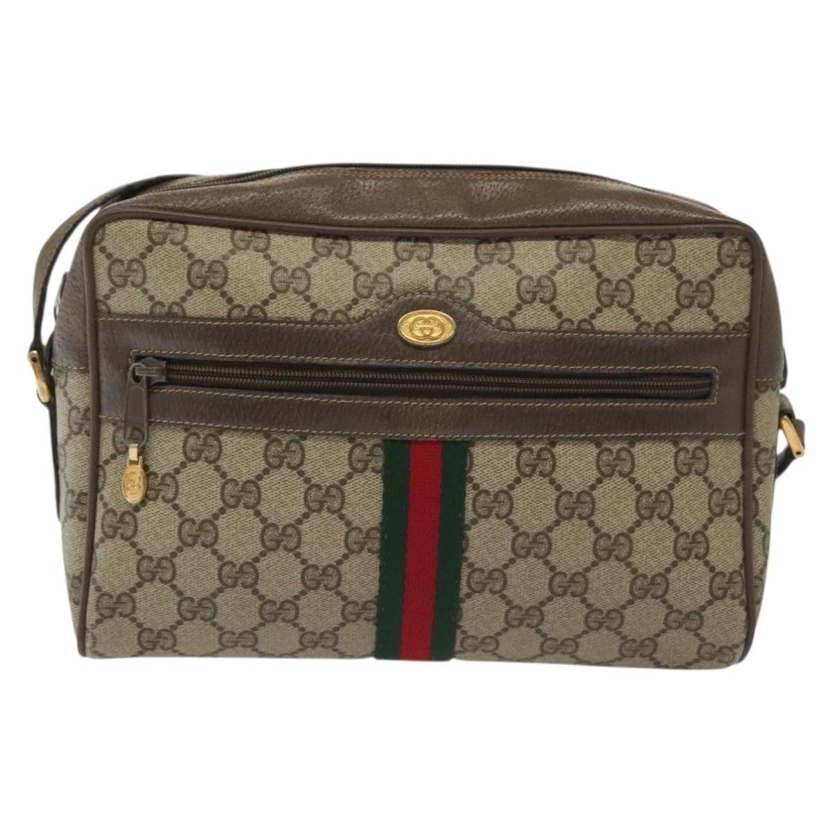 Gucci GUCCI GG Supreme Web Sherry Line Shoulder Bag Pvc Beige Size ONE SIZE - 2 Thumbnail