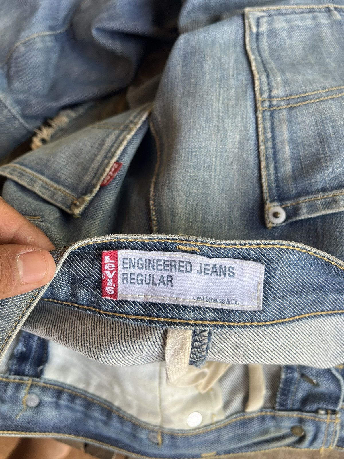 Vintage Thrashed faded Levi's Engineered grunge Distressed Size US 33 - 9 Thumbnail