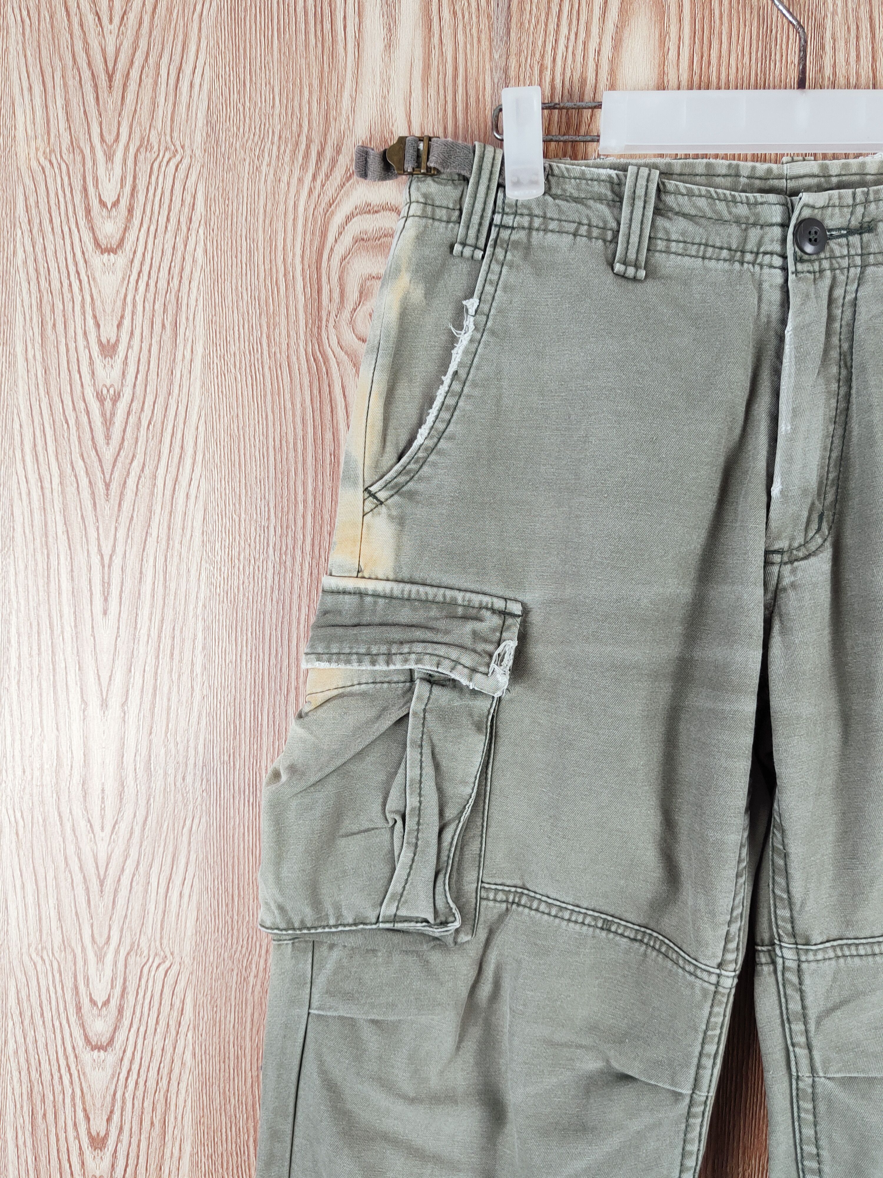 Faded Glory Jungle Storm Green Faded Multipocket Cargo Pants #W013 Size US 30 / EU 46 - 3 Thumbnail