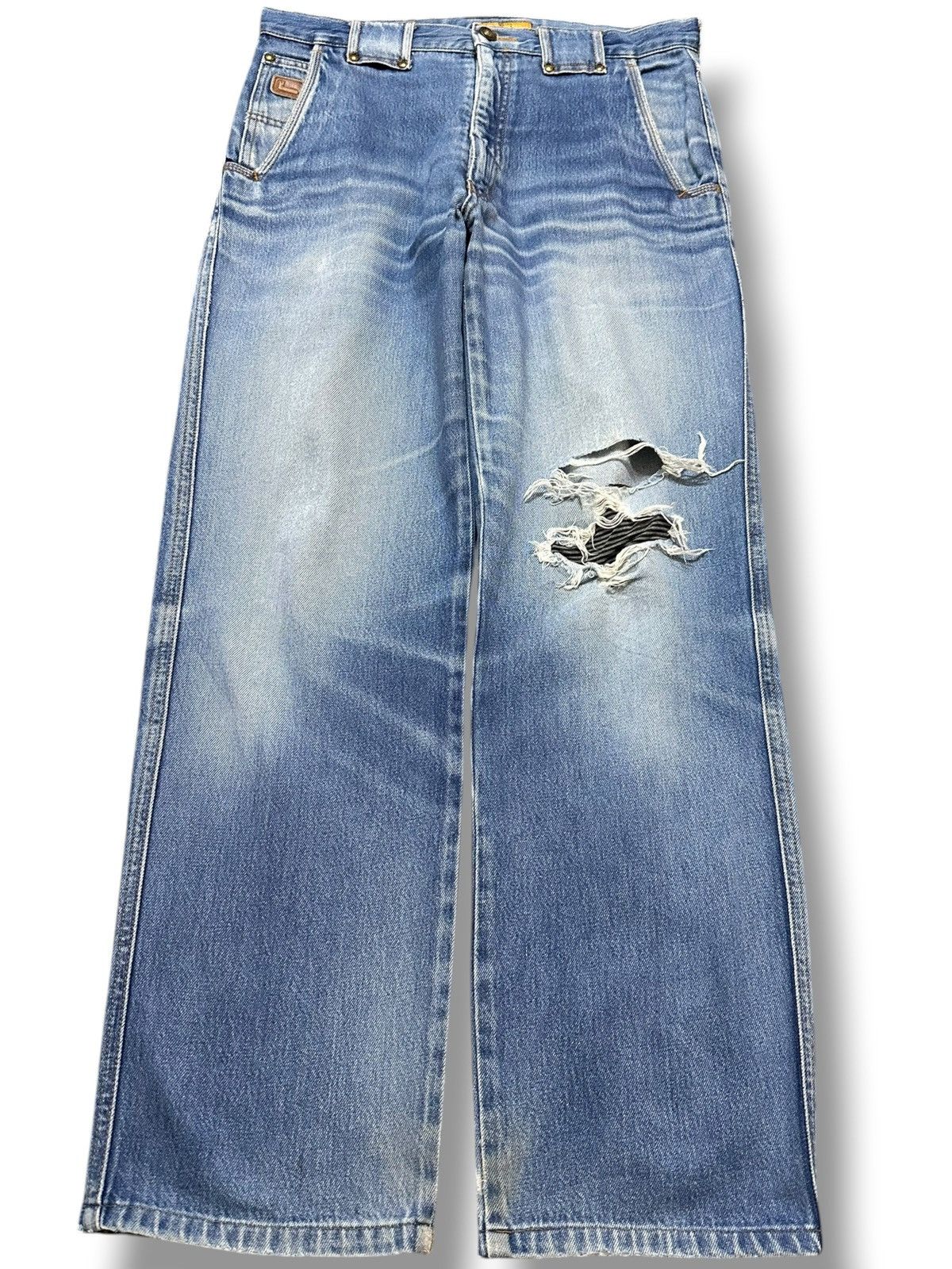 Lancel Vintage Lancel Paris Faded Wash Distressed Denim Size US 32 / EU 48 - 1 Thumbnail