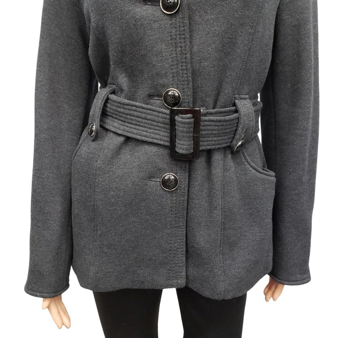 Kenneth Cole NWT Kenneth Cole Reaction Pea coat M Belted Cotton Poly Size M / US 6-8 / IT 42-44 - 5 Thumbnail