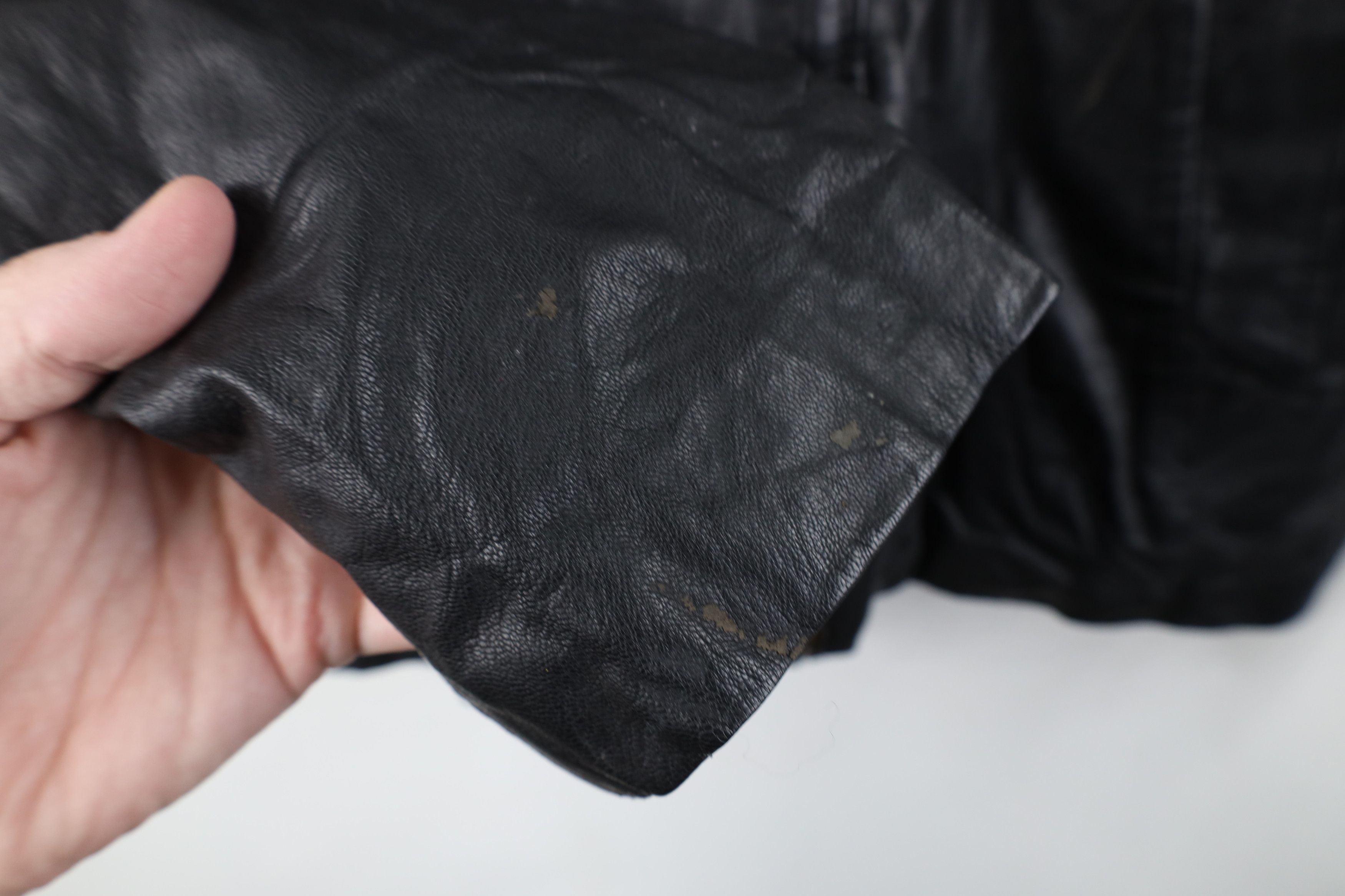 Vintage AS IS Vintage 70s Streetwear Collared Leather Bomber Jacket Size XL / US 12-14 / IT 48-50 - 7 Thumbnail