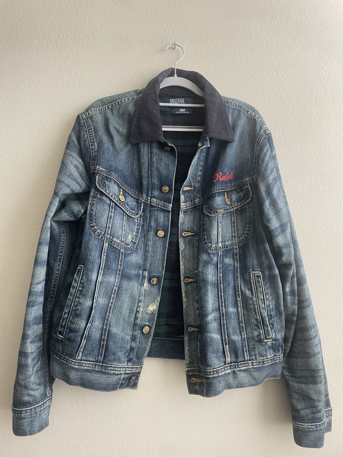 image of Limited Edition Kith Polo Ralph Laurent Denim Jacket in Blue/Navy, Men's (Size Medium)