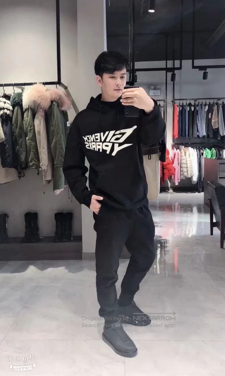 Givenchy Givenchy Big Logo Black Hooded Long Sleeve Sweatshirt Size US XS / EU 42 / 0 - 8 Thumbnail