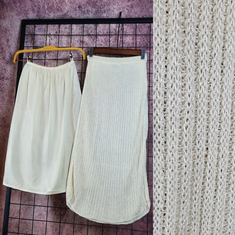 Dior Dior White Midi Skirt for Women 0089 Size 28" / US 6 / IT 42 - 1 Thumbnail