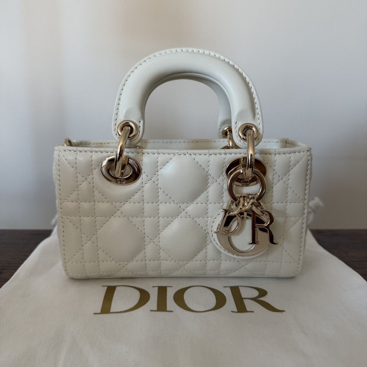 Dior Dior Lady D-Joy Micro Latte Cannage Lambskin— Gently used Size ONE SIZE - 1 Thumbnail