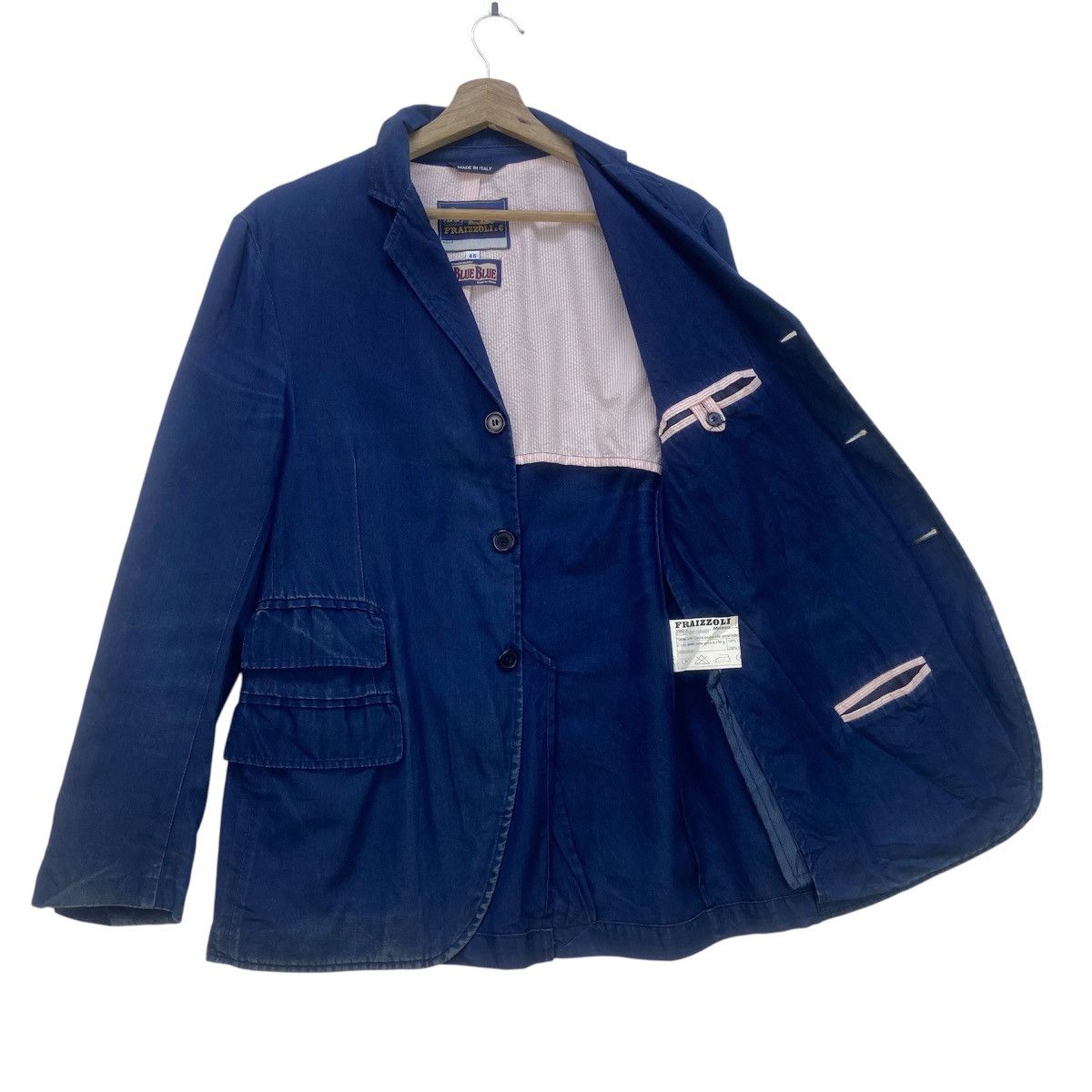 Blue Blue Japan Blue Blue Japan X Fraizzoli Milano Indigo Jacket Blazer Size US S / EU 44-46 / 1 - 2 Thumbnail