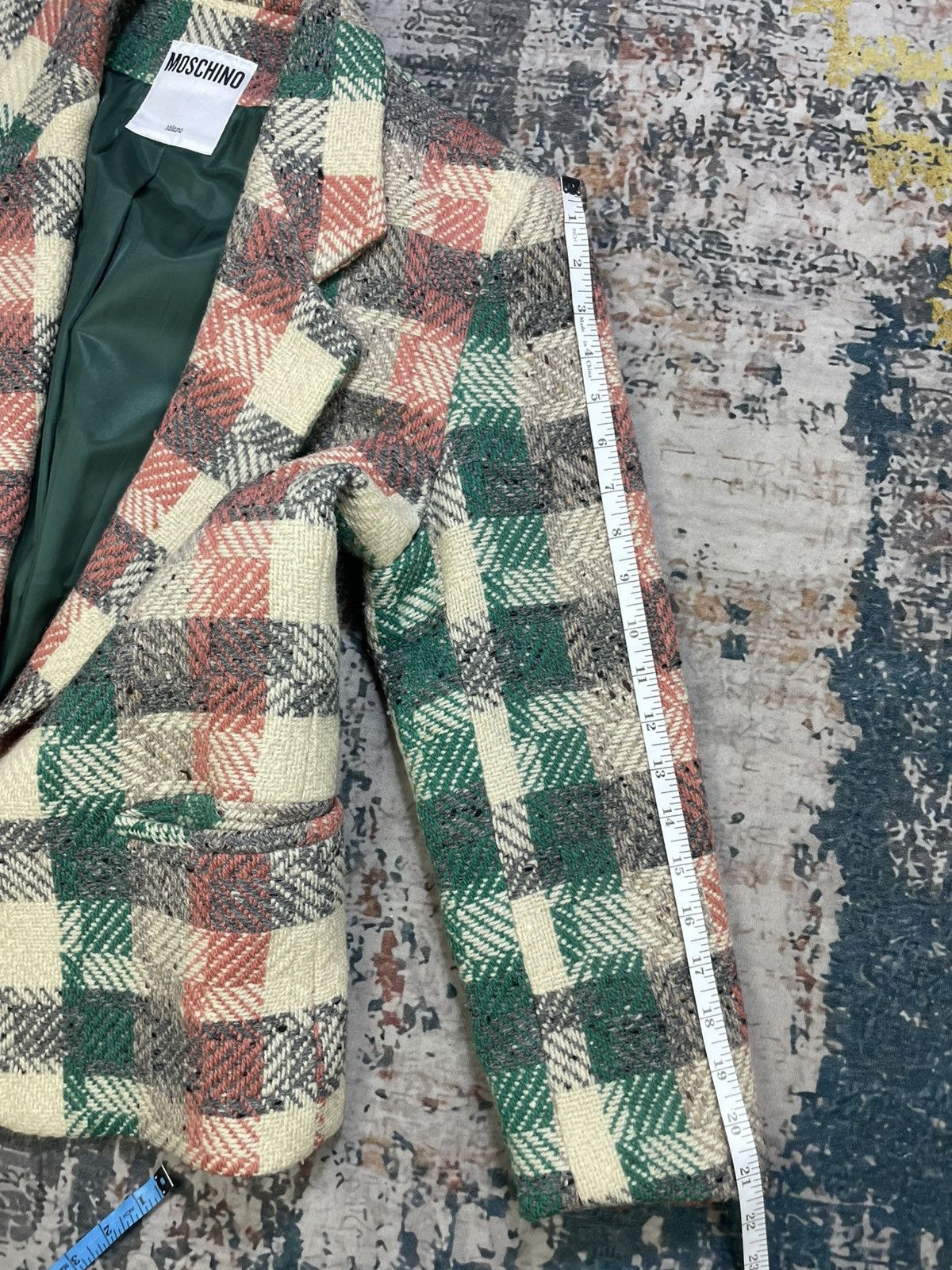 Moschino Moschino Multi Color Plaid Tweed Blazer Size M / US 6-8 / IT 42-44 - 11 Thumbnail