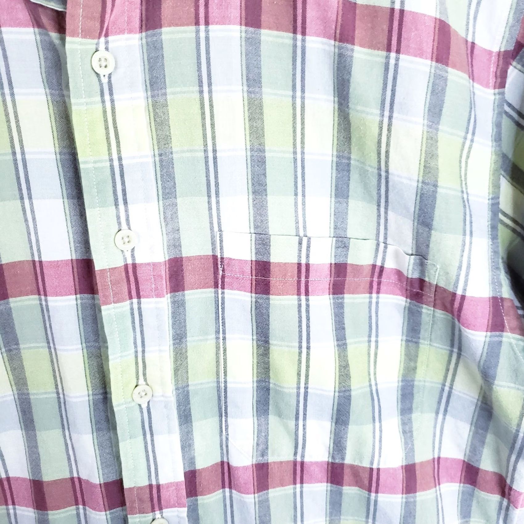 Pendleton Pendleton Shirt Mens M Short Sleeve Button Up Plaid Multicolor Pink Green Cotton Size US M / EU 48-50 / 2 - 3 Thumbnail
