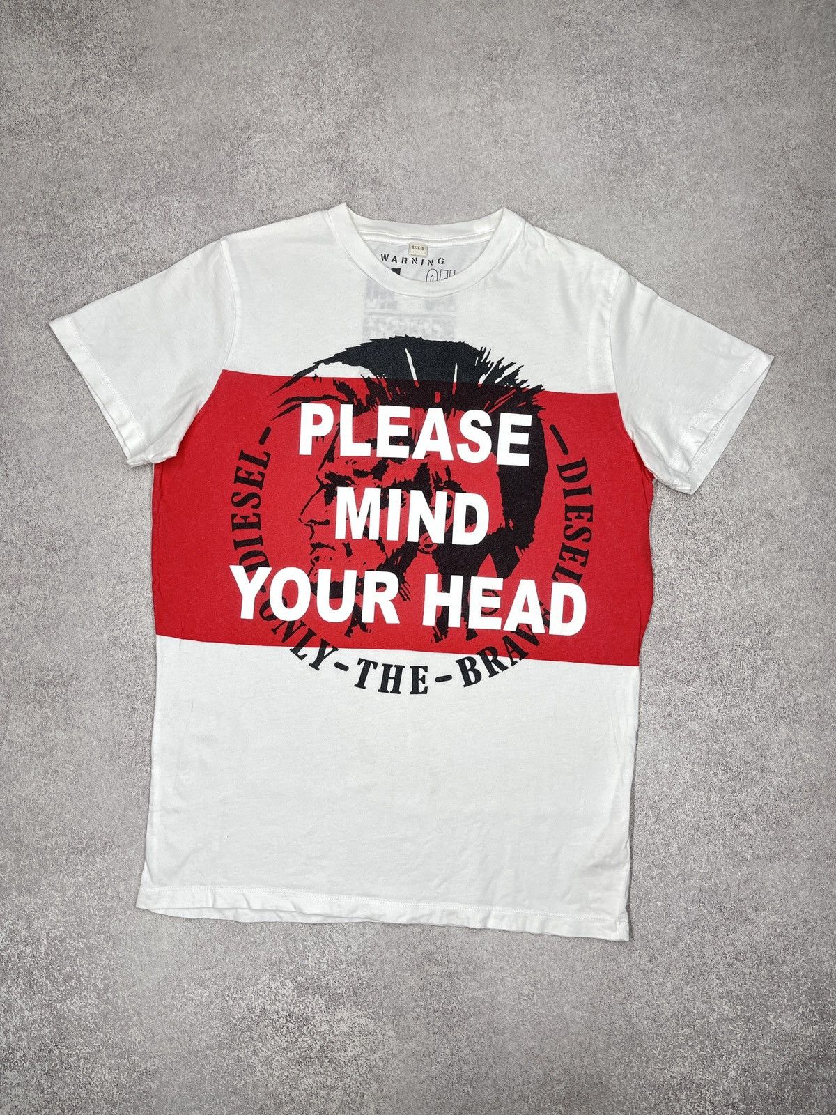 Diesel Mens Diesel T Shirt White Big Logo Punk More Kaos Size S Size US S / EU 44-46 / 1 - 2 Thumbnail