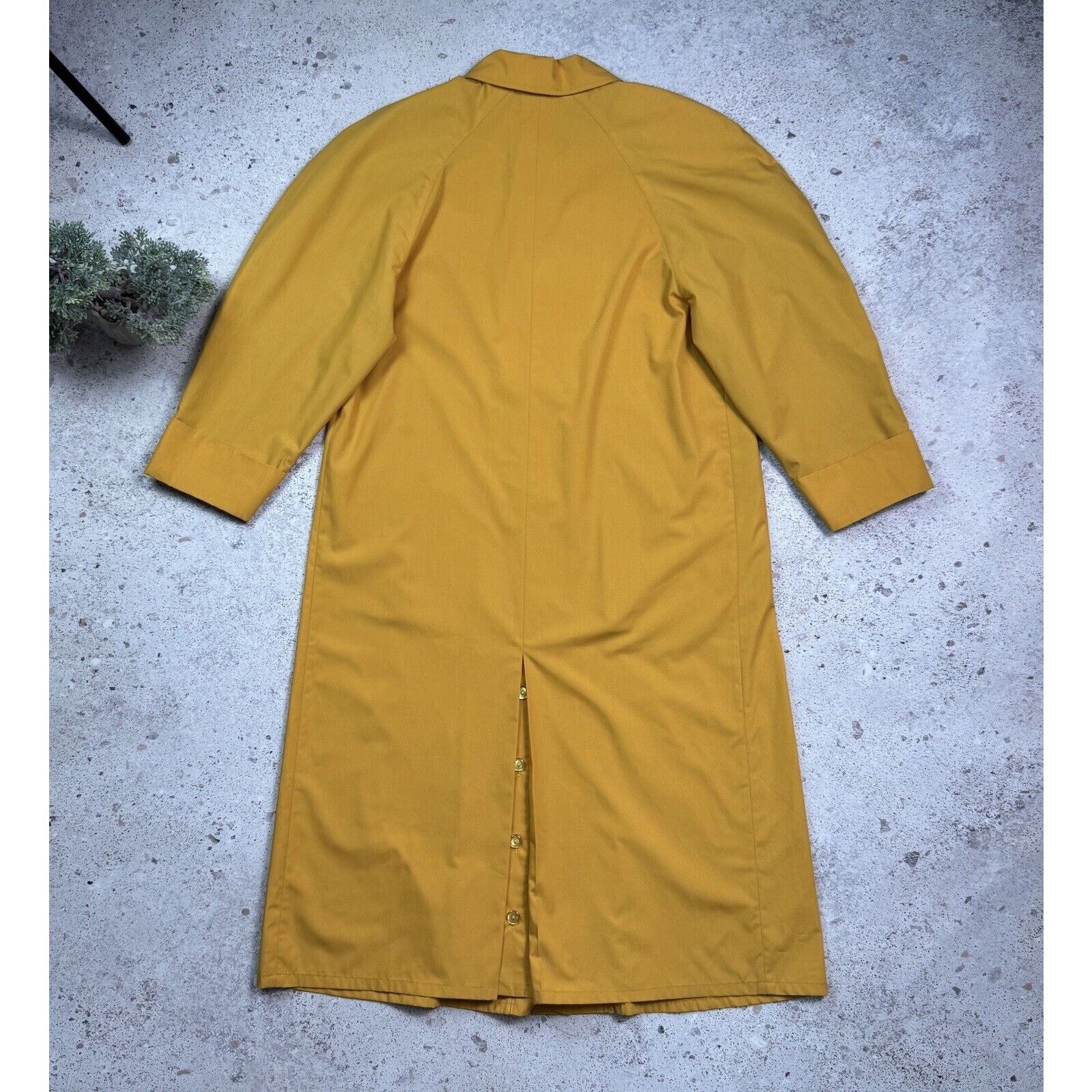 Vintage Vintage 90s 80s Christian Aujard Yellow Trench Coat Size 38 Size M / US 6-8 / IT 42-44 - 2 Thumbnail