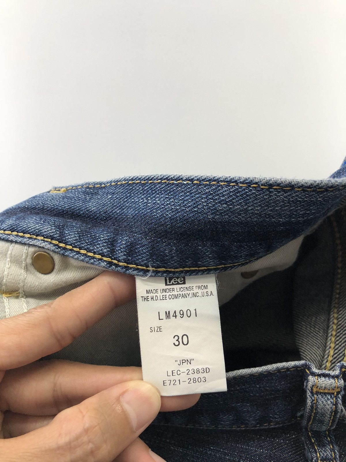 Lee Vintage Lee Rider Distressed Faded Blue Jeans Size US 31 - 19 Thumbnail
