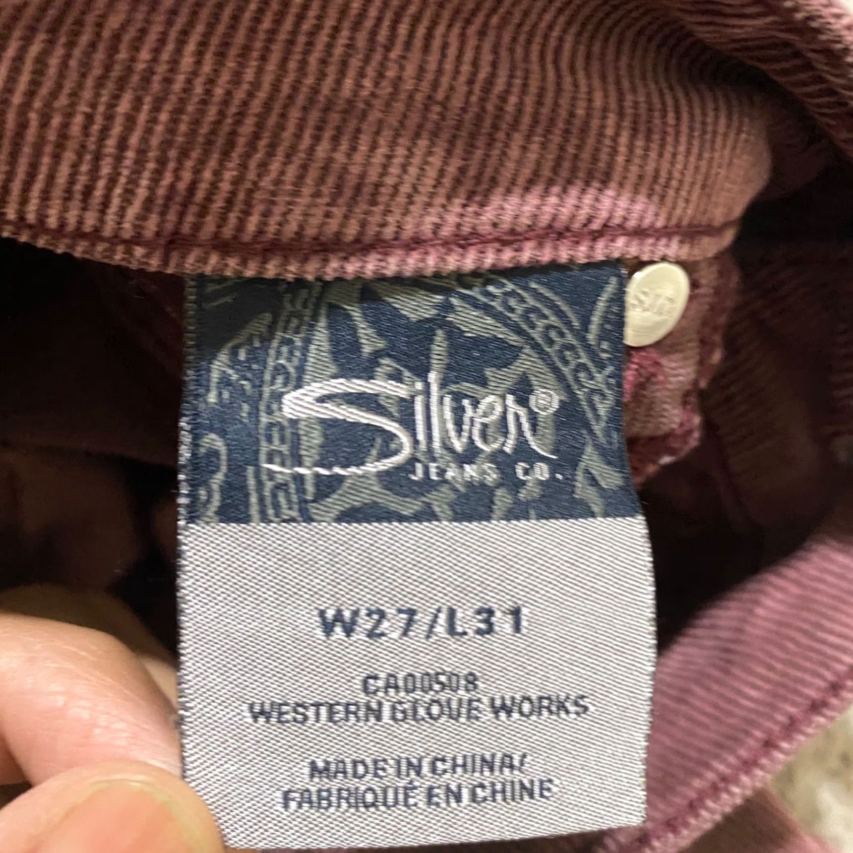 Silver Jeans Co. Silver Jeans Womens Purple Corduroy Suki Jegging Medium Wash Mid Rise 27 Inseam 29 Pocket Stretch Jeans Size 27" / US 4 / IT 40 - 4 Thumbnail