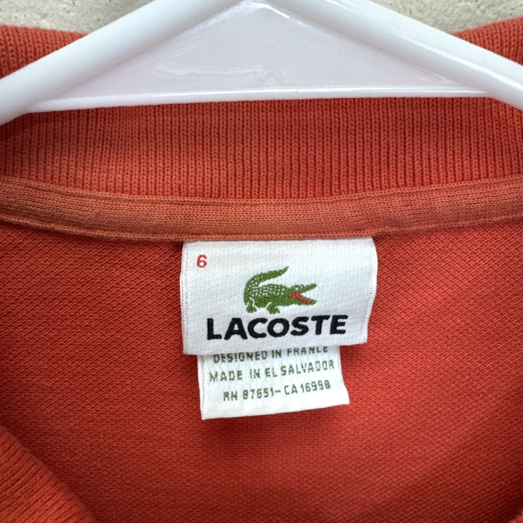 Lacoste Lacoste Polo Shirt Collared Short Sleeve Logo Classic Fit Coral FR US XL Mens Size US XL / EU 56 / 4 - 2 Thumbnail