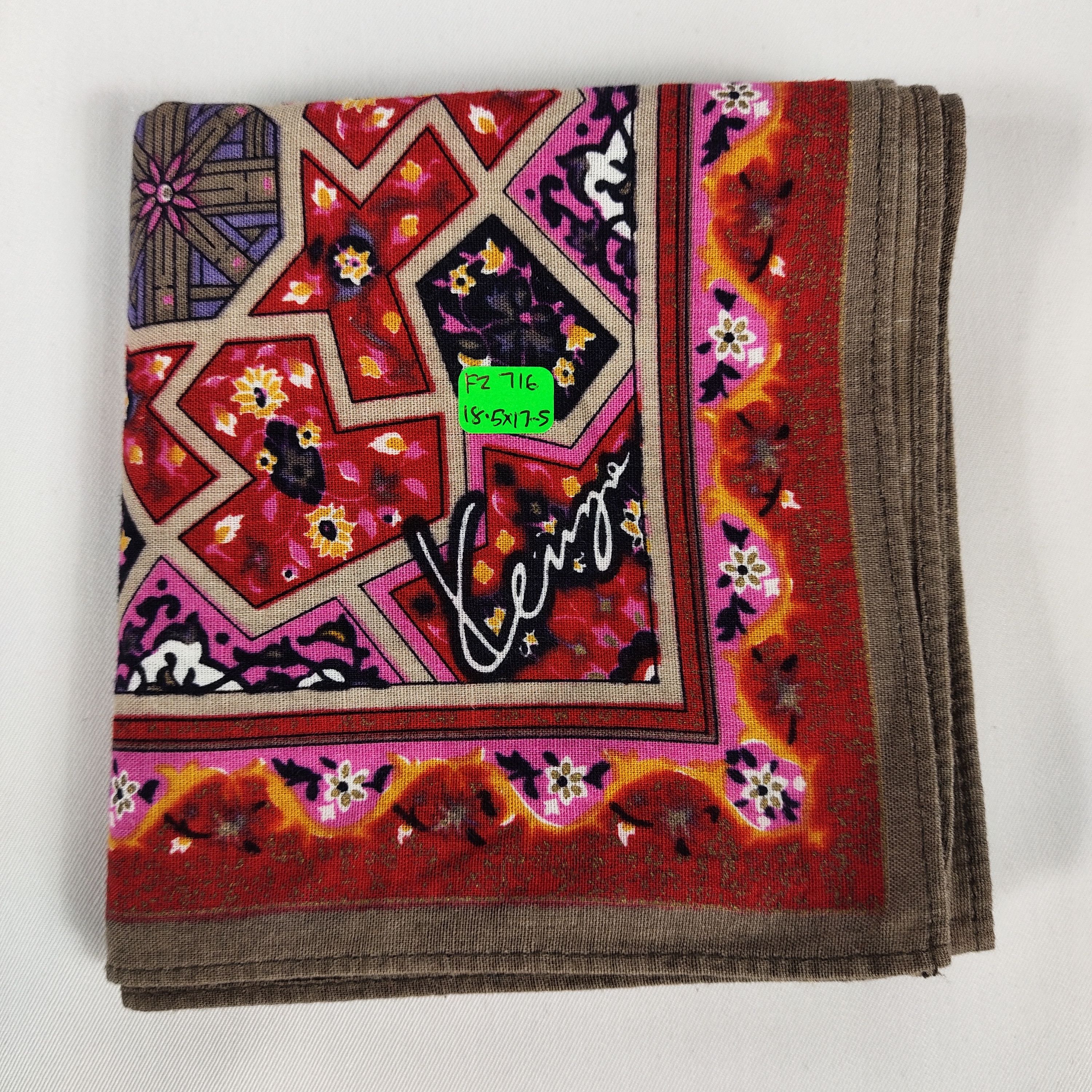Kenzo × Vintage Kenzo Handkerchief / Neckerchief / Bandana FZ716 Size ONE SIZE - 2 Thumbnail