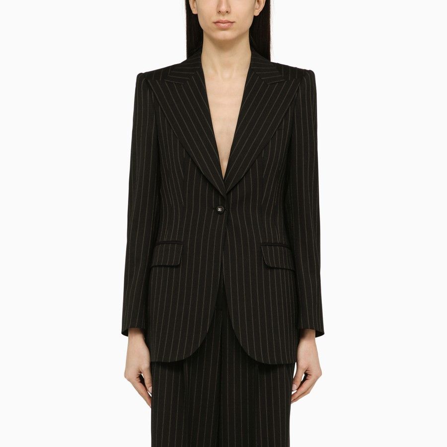 Dolce & Gabbana o1d2blof0824 Single-breasted Jacket in Black Size M / US 6-8 / IT 42-44 - 1 Thumbnail