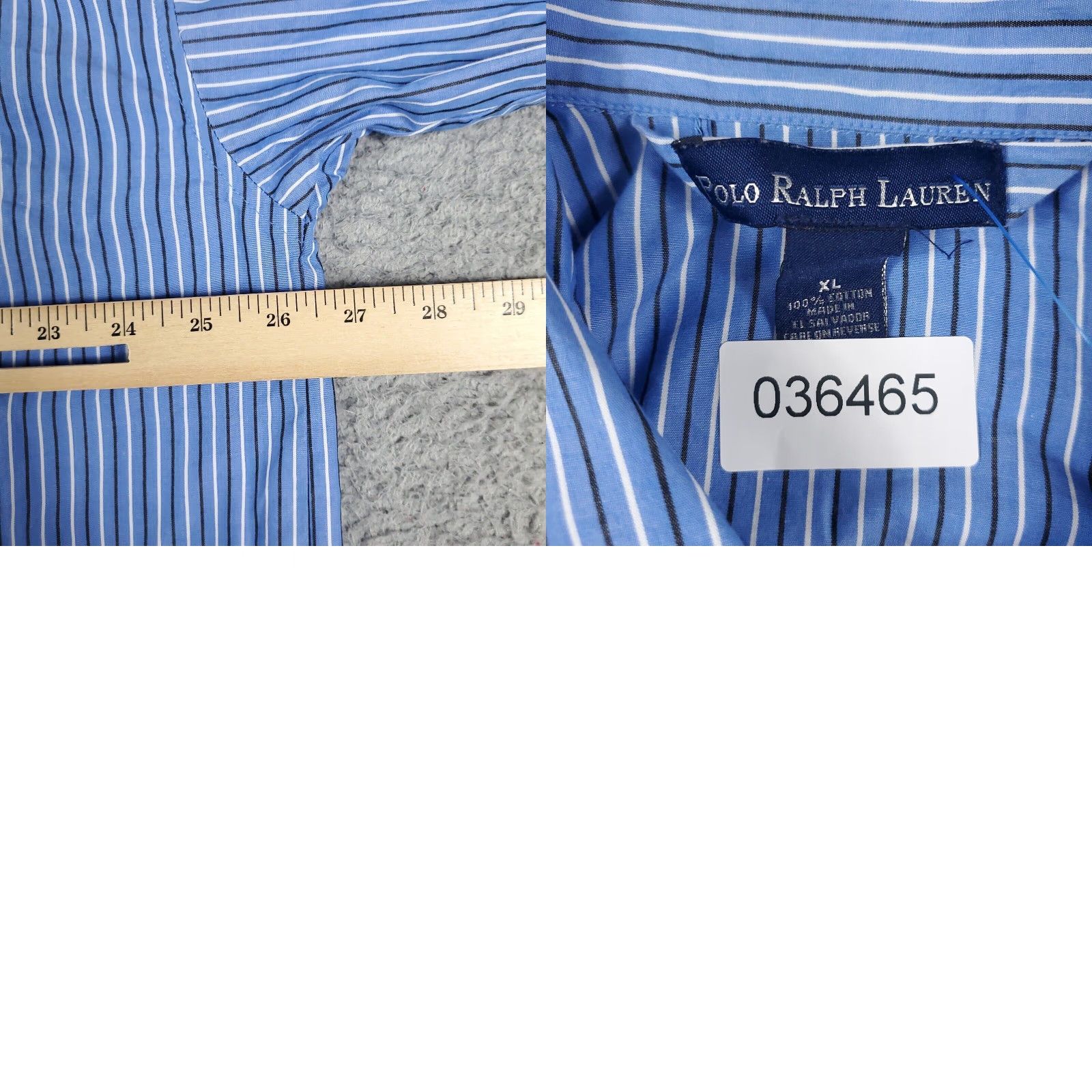 Ralph Lauren Ralph Lauren Mens XL Extra Large Blue Striped Pony Sleepwear Shirt Size US L / EU 52-54 / 3 - 8 Thumbnail