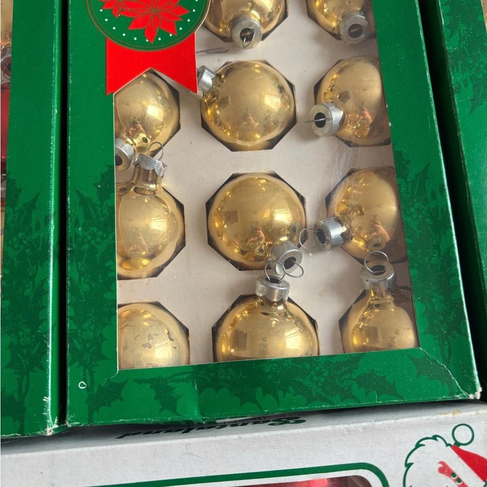 Designer 48 Vintage Glass Christmas Ornaments - Gold and Red Size ONE SIZE - 3 Thumbnail