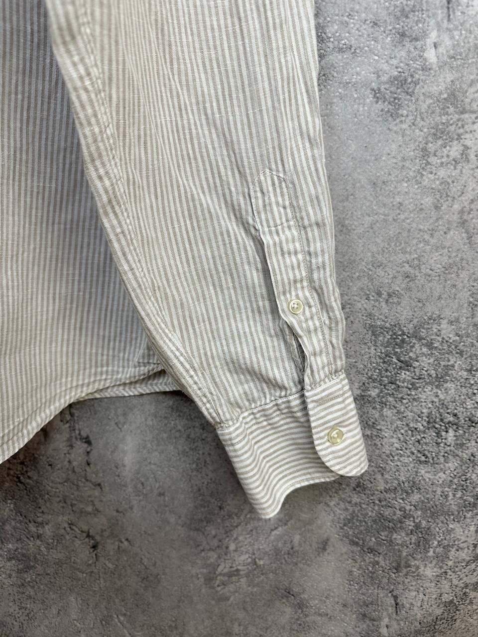 Massimo Dutti Massimo Dutti 100% Linen Striped Shirt Button-Down LS Size US XXL / EU 58 / 5 - 9 Thumbnail