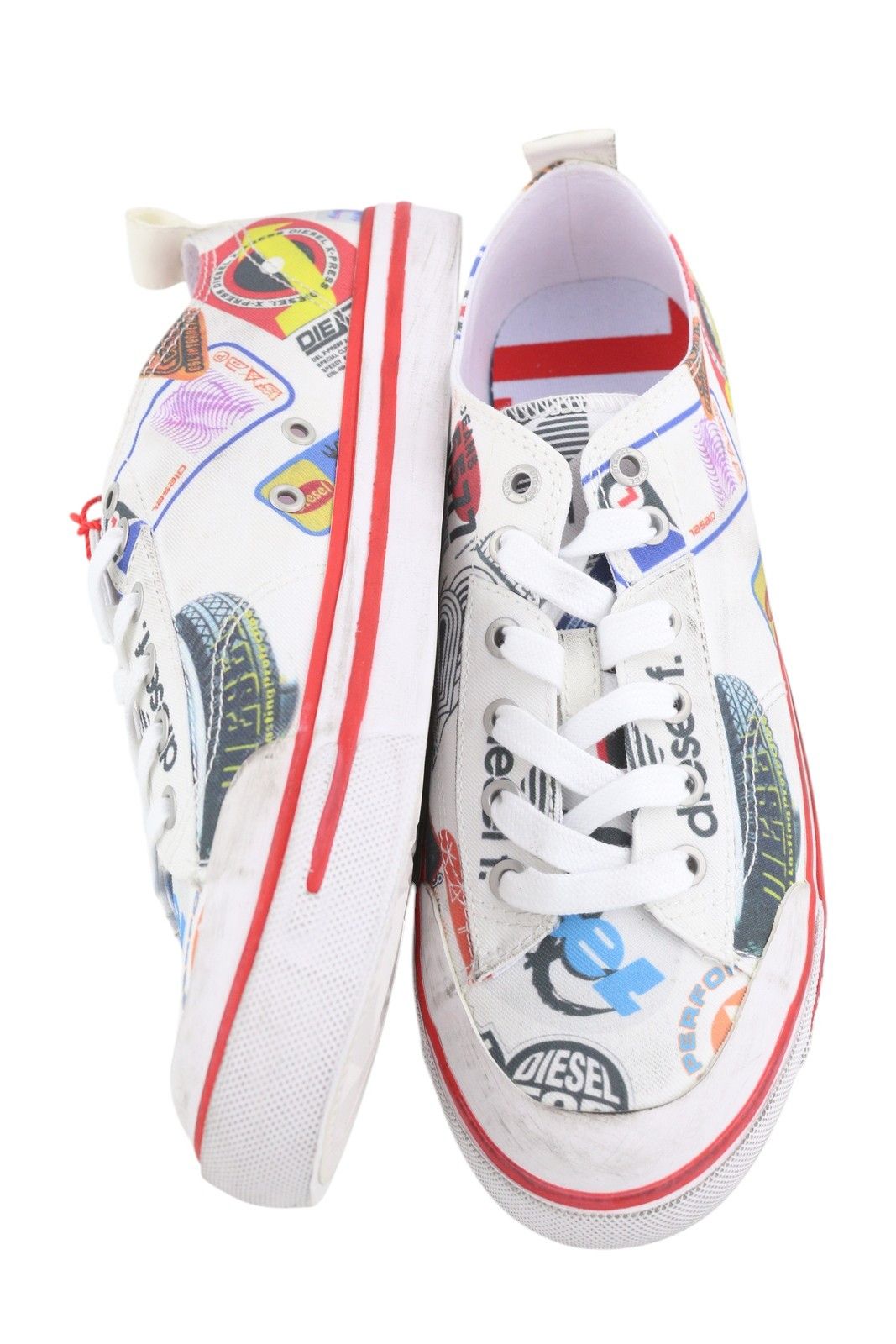 Diesel S-ATHOS LOW EU45 Patterned Low Top Laced Almond Toe 40847 Size US 12 / EU 45 - 7 Thumbnail