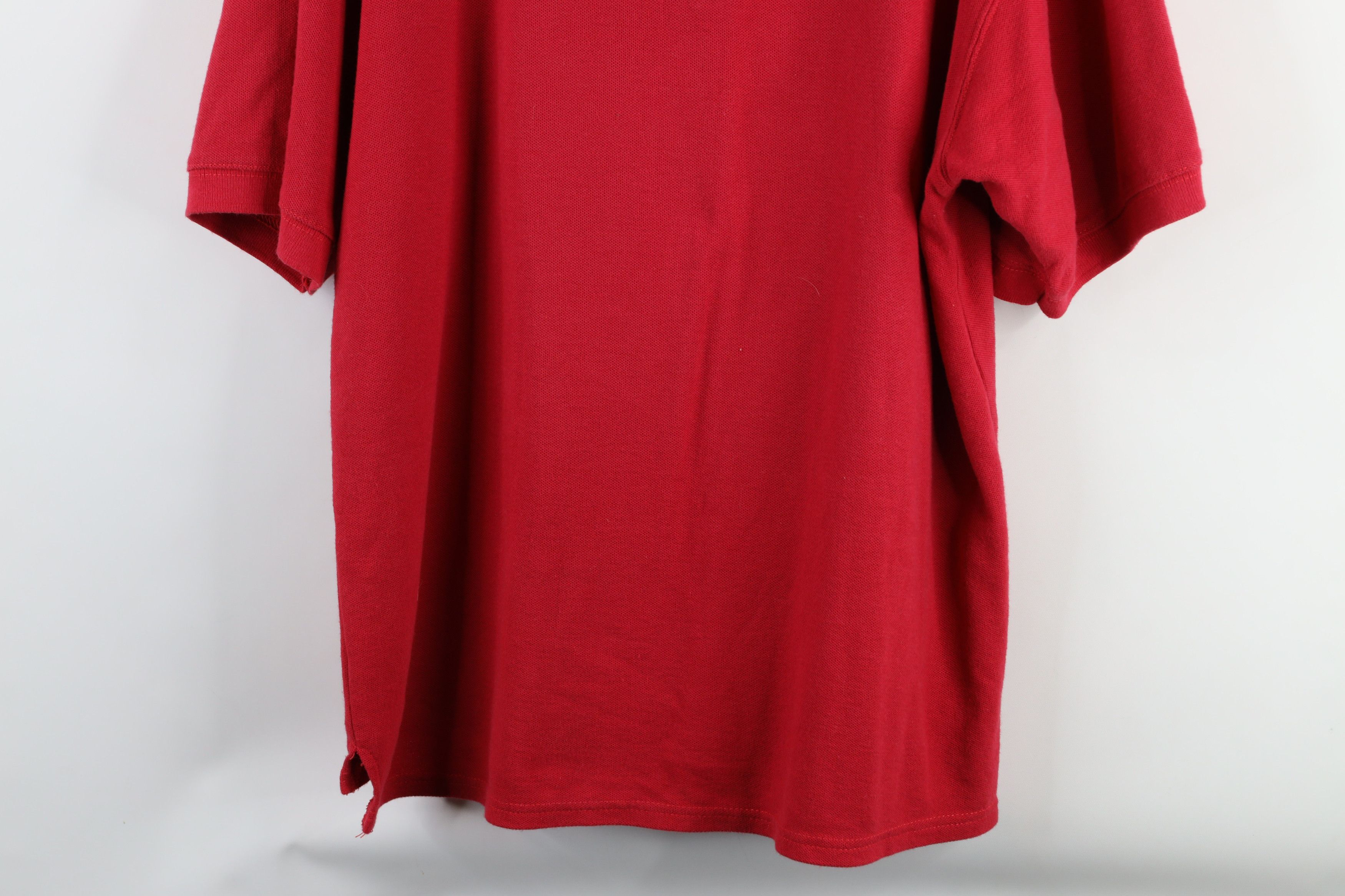 Columbia × Vintage Vintage 90s Columbia Spell Out Heavyweight Polo Shirt Red Size US M / EU 48-50 / 2 - 9 Thumbnail