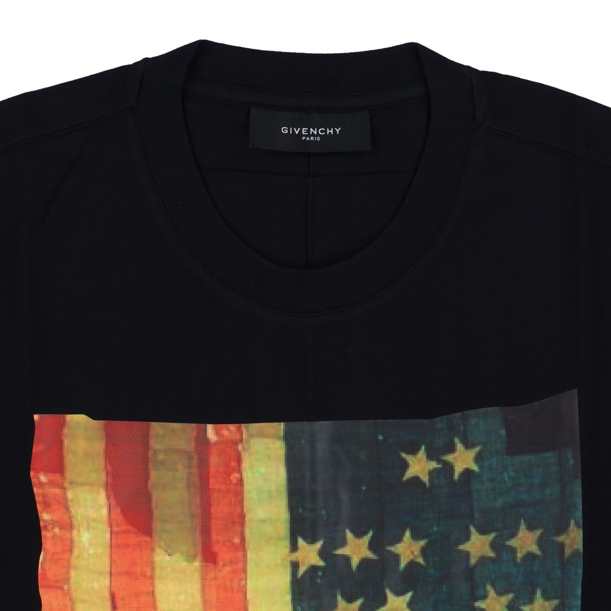 Givenchy Black Star Applique Flag Print Oversized T-Shirt Size US M / EU 48-50 / 2 - 5 Thumbnail