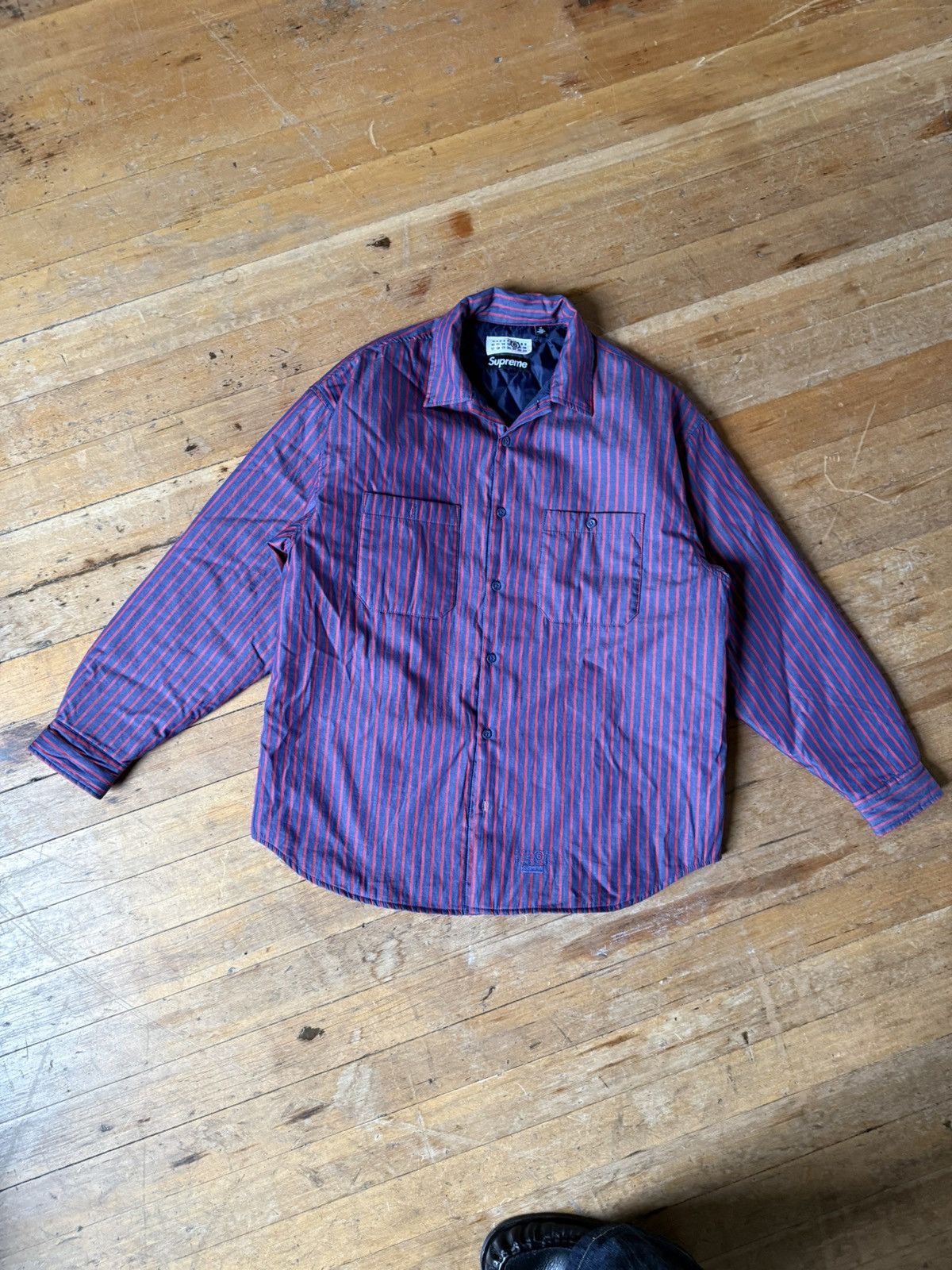 Maison Margiela × Supreme Padded long sleeve button up Size US M / EU 48-50 / 2 - 6 Thumbnail