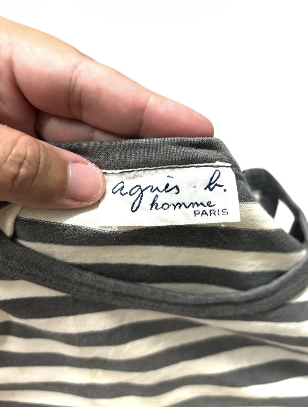 agnes b. VINTAGE AGNES B. STRIPE LONGSLEEVE TEE💥 Size US M / EU 48-50 / 2 - 14 Thumbnail