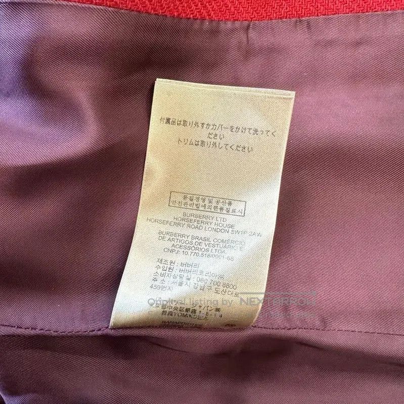 Burberry Burberry Red Cashmere Coat for Women. Size L / US 10 / IT 46 - 7 Thumbnail