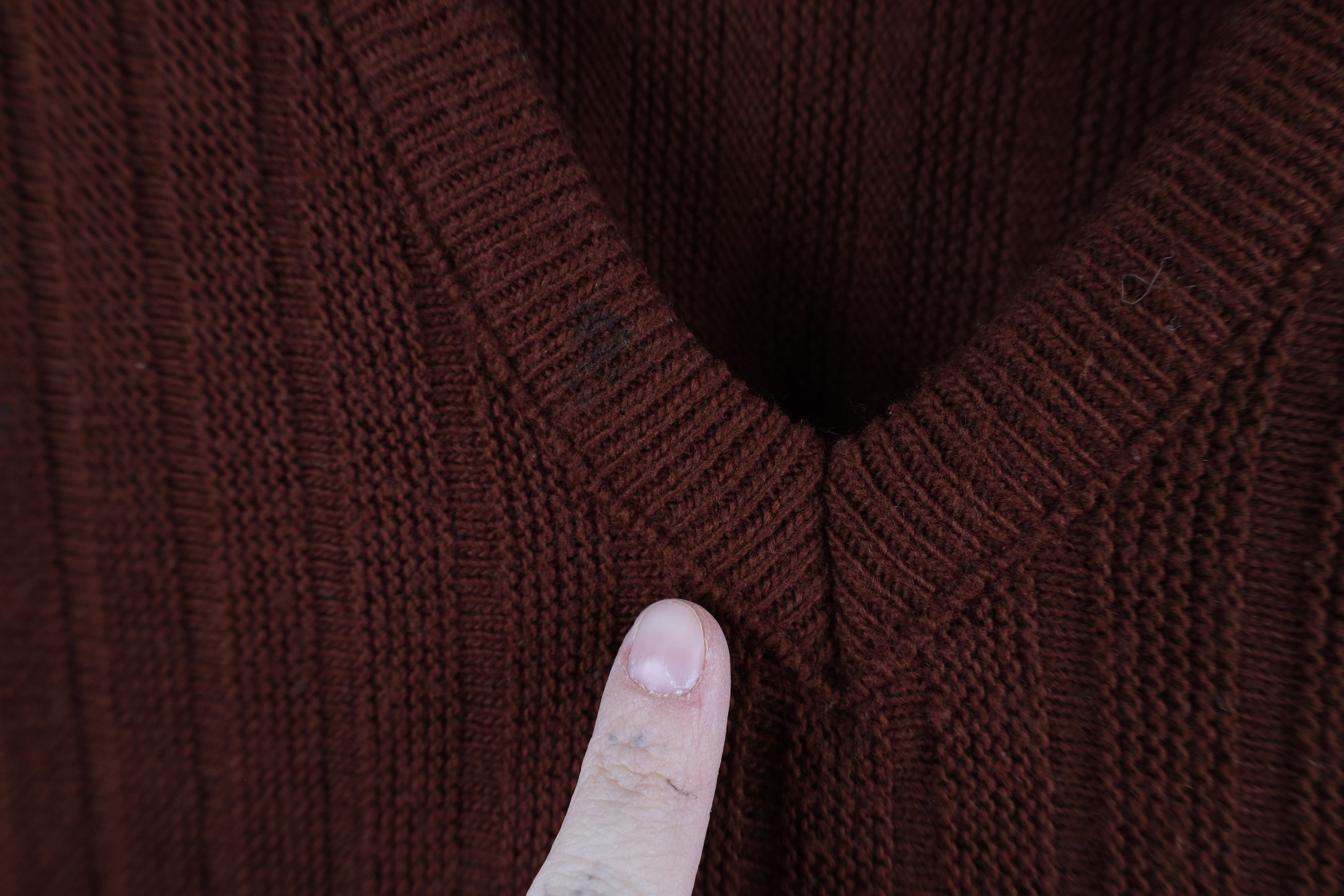 Vintage Vintage 70s Streetwear Blank Ribbed Knit Sweater Vest Brown Size L / US 10 / IT 46 - 6 Thumbnail