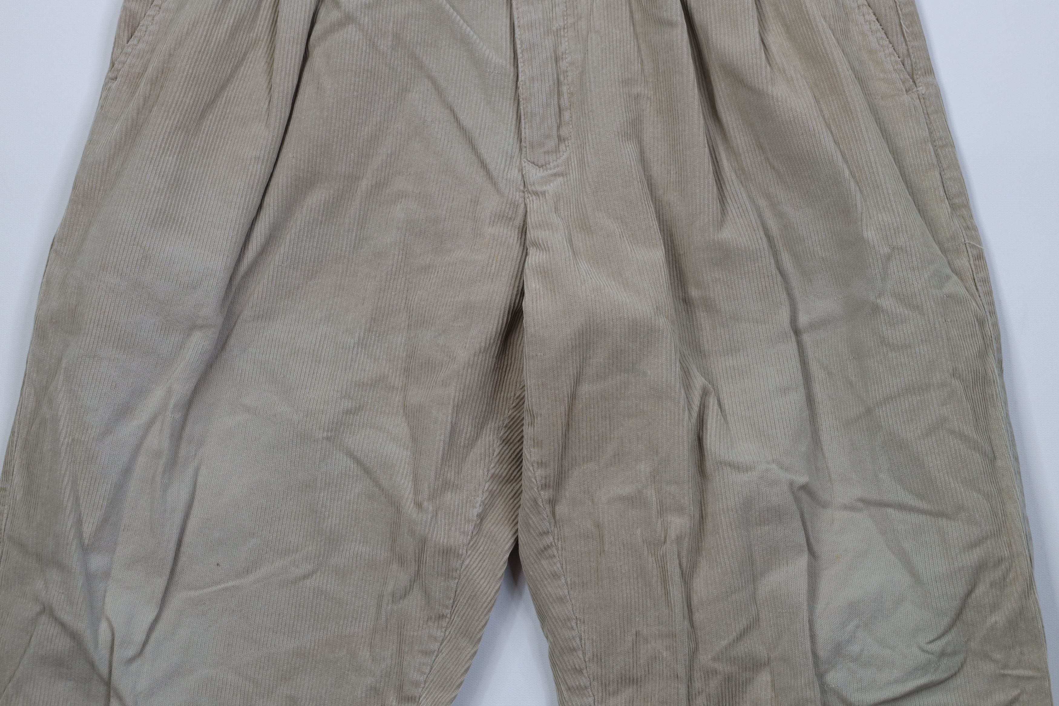 Vintage Vintage 90s Streetwear Wide Leg Corduroy Chino Pants Beige Size US 34 / EU 50 - 3 Thumbnail