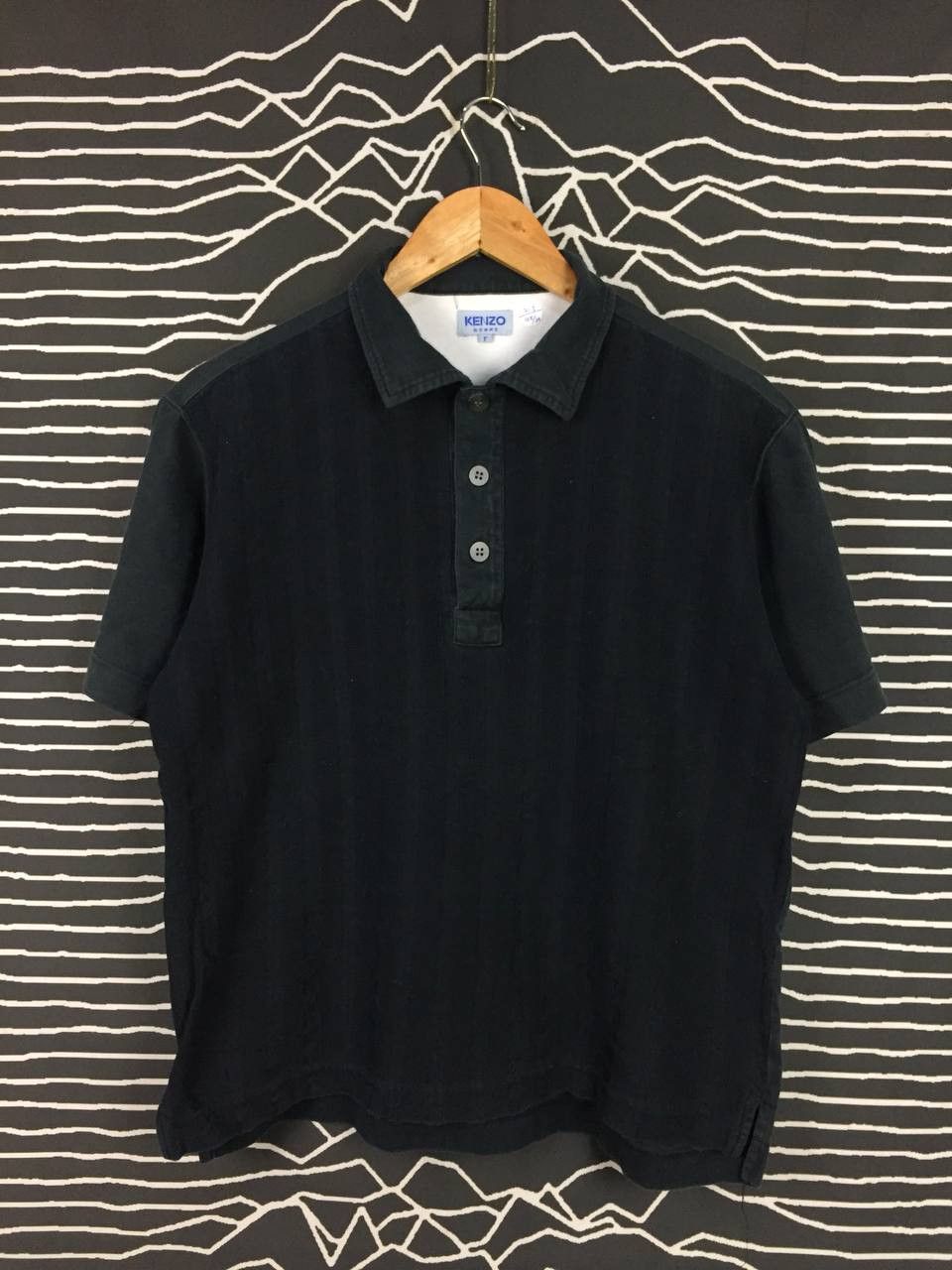 Kenzo Kenzo Homme Contrast Stitch Knitted Polo Tee Size US M / EU 48-50 / 2 - 2 Thumbnail