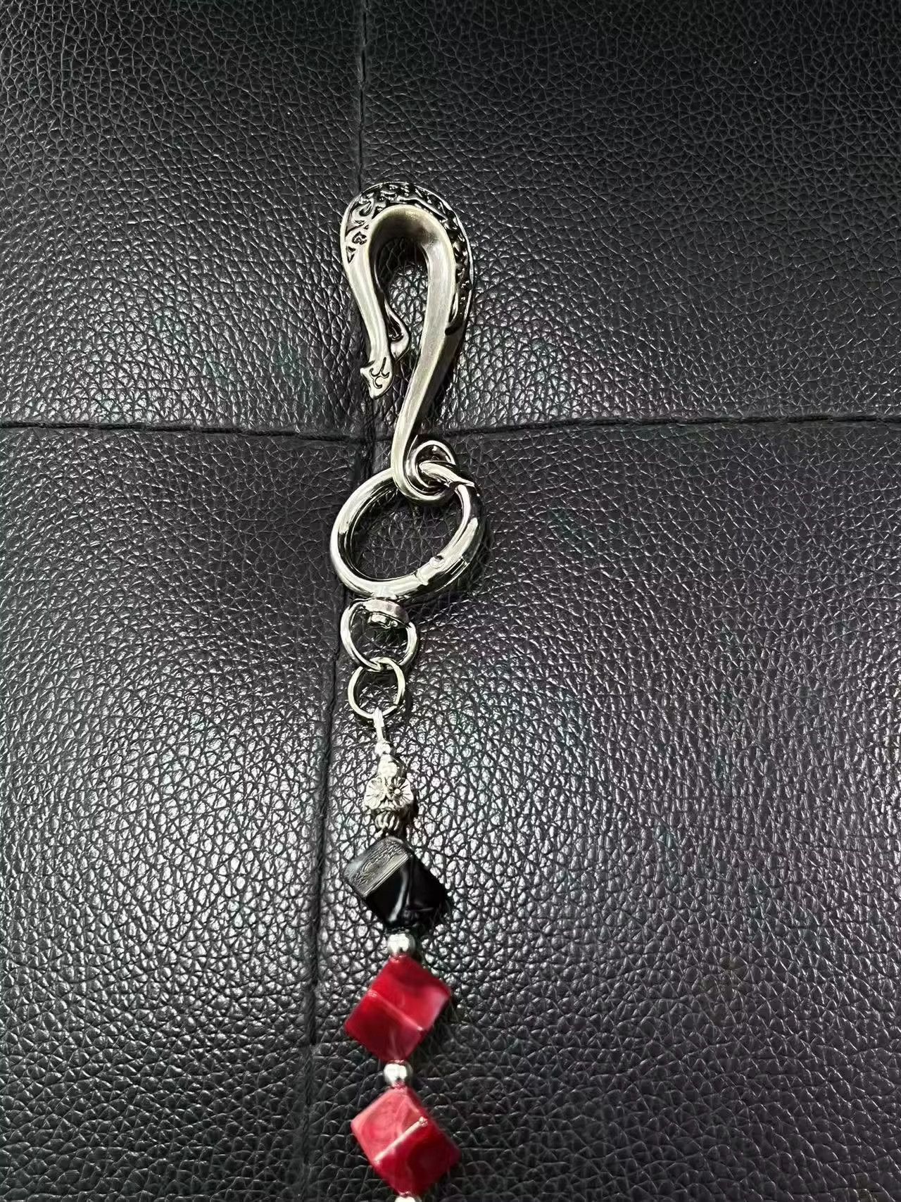 Jewelry Red Beads Trouser Chain Vintage Retro Style Waist Pant Chain Size ONE SIZE - 3 Thumbnail
