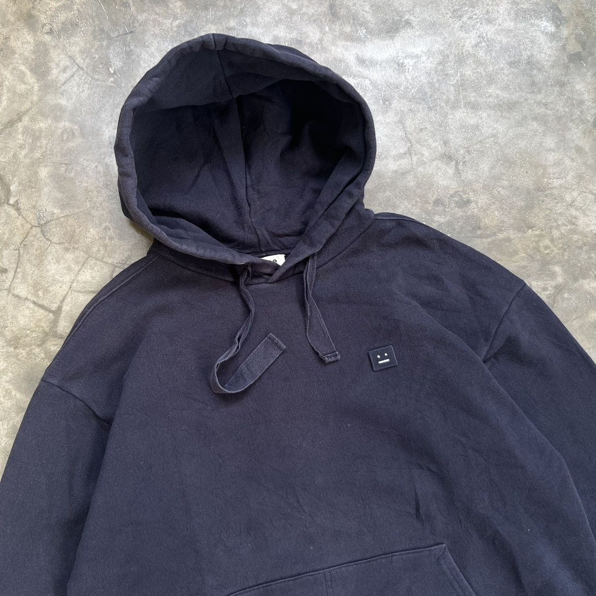Acne Studios Acne Studios Florida Face Faded Hoodie Navy Size US M / EU 48-50 / 2 - 3 Thumbnail