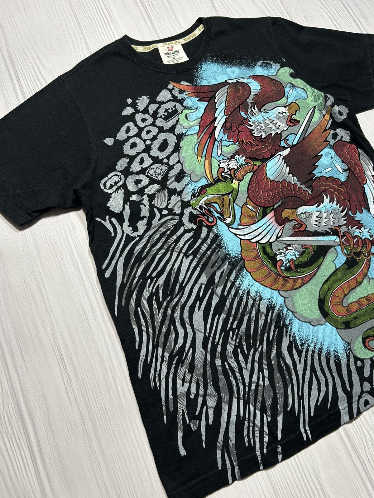Ecko Unltd. × Vintage Vintage Ecko Unlimited Allprinted T-Shirt Crazy Size XL Size US XL / EU 56 / 4 - 3 Thumbnail