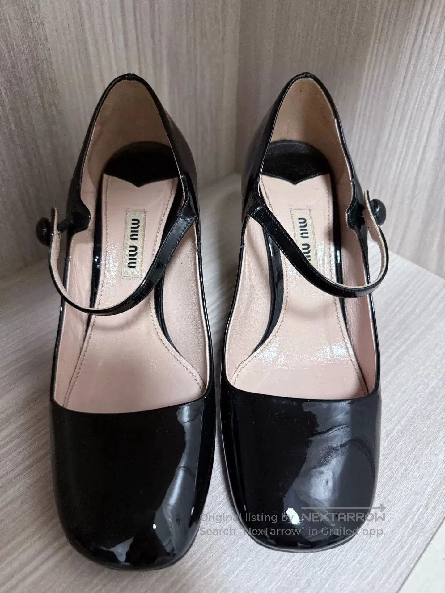 Miu Miu MiuMiu Black Patent Rhinestone Mary Jane Heels. Size US 5.5 / IT 35.5 - 6 Thumbnail