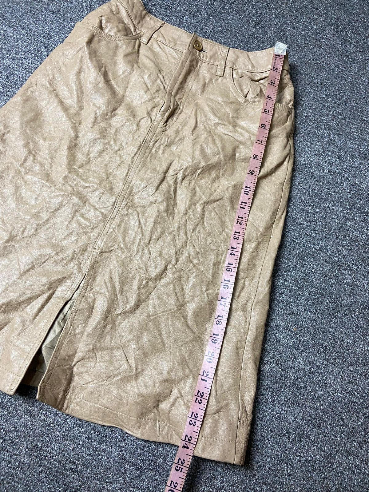 Japanese Brand A/T Brand Leather Maxi Skirt (151) Size 24" / US 00 / IT 34 - 8 Thumbnail