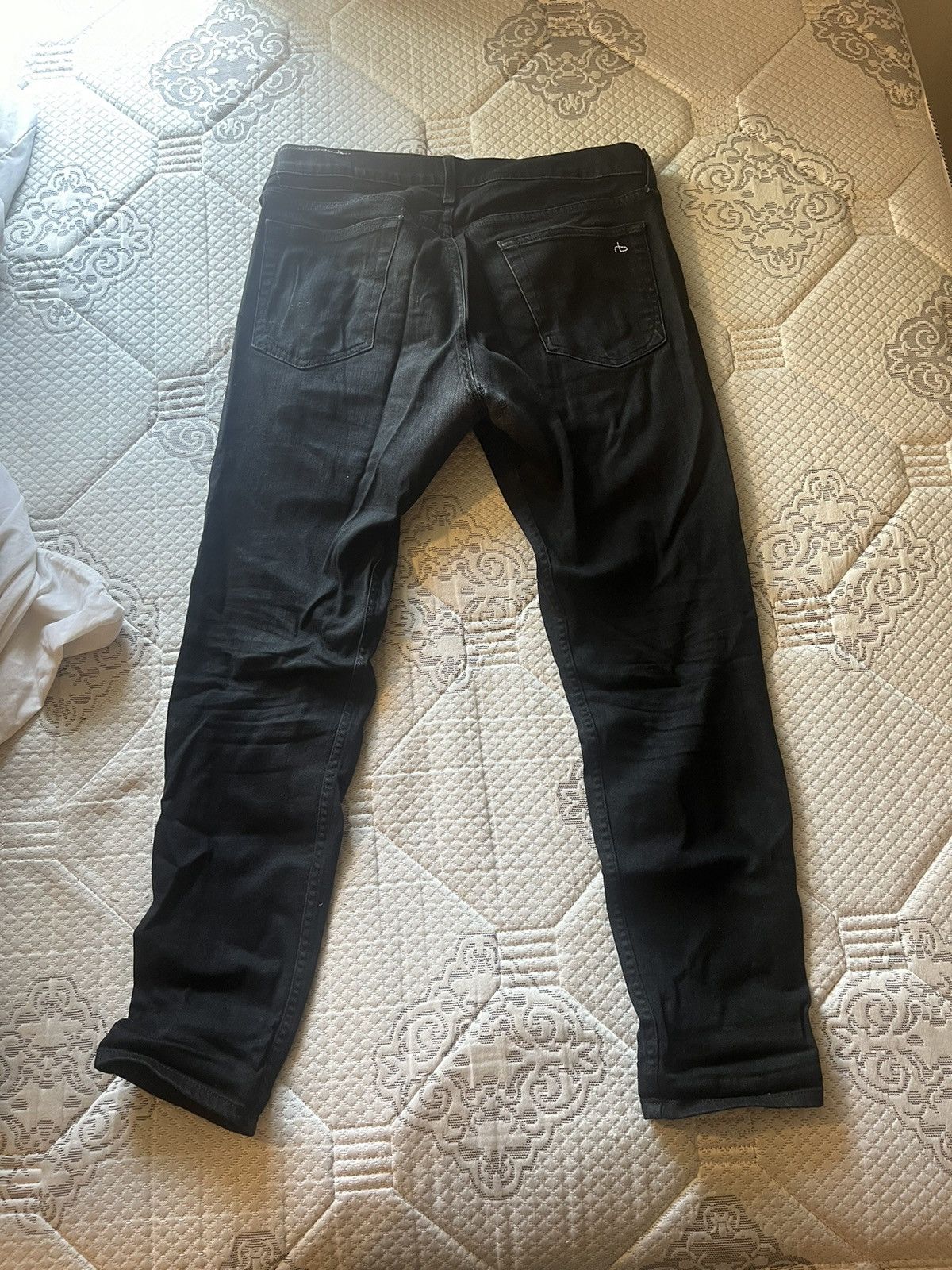 Rag & Bone Rag & Bone Fit 1 Black Jeans Size US 32 / EU 48 - 2 Thumbnail