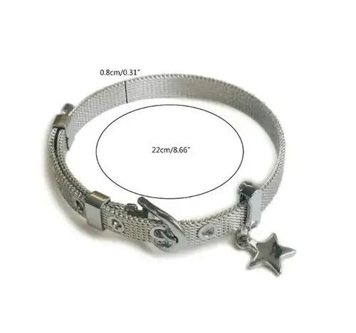 Jewelry Y2K Harajuku Star Charms Titanium Steel Belt Bracelet Size ONE SIZE - 3 Thumbnail
