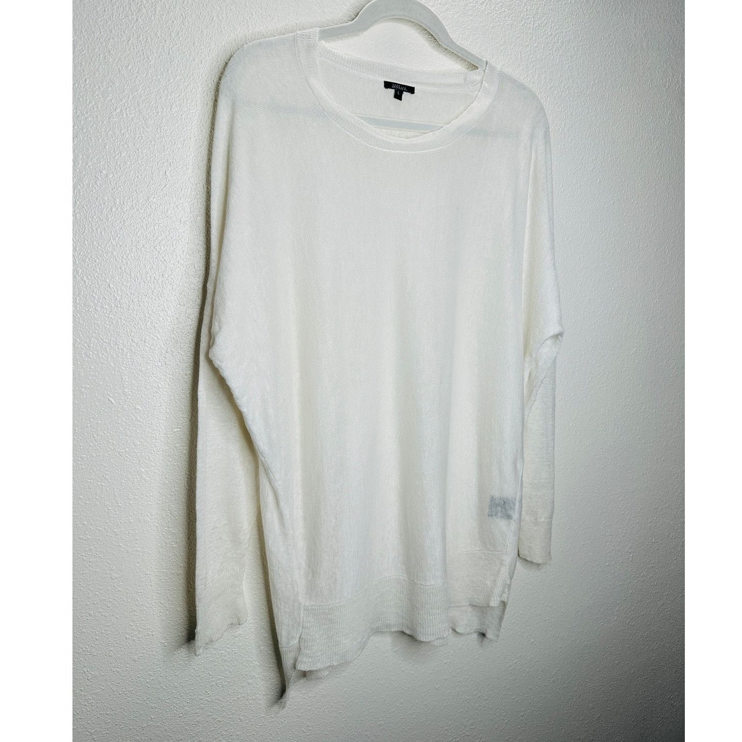 Other Pure Amici Ivory Round Neck Long Sleeve High Low Sweater L Size L / US 10 / IT 46 - 4 Thumbnail