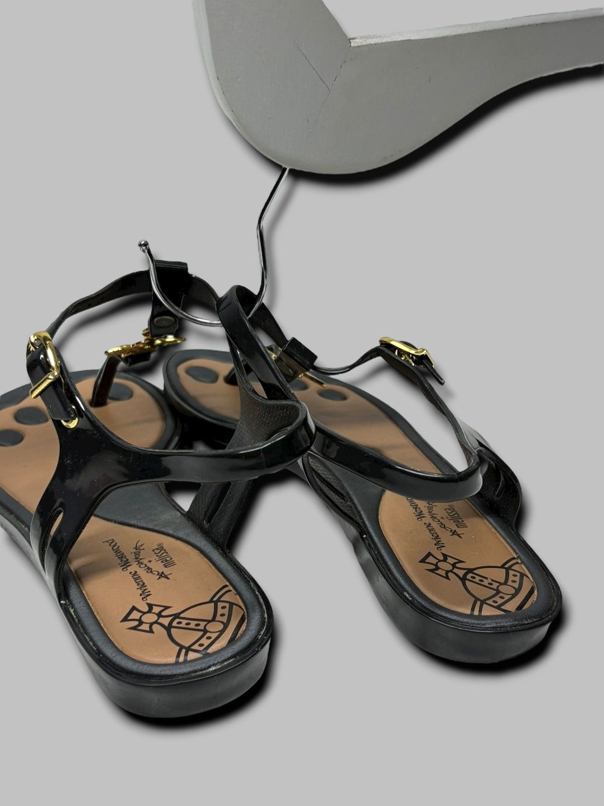 Vivienne Westwood Vivienne Westwood x Melissa Solar Orb Logo Black Sandals Size US 9 / IT 39 - 8 Thumbnail