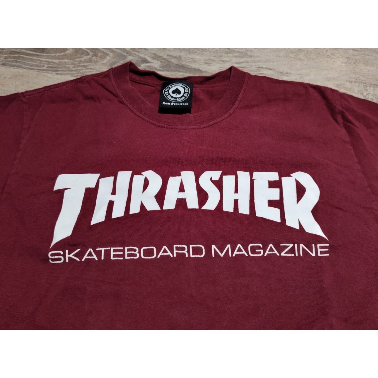 Thrasher VINTAGE Thrasher Shirt Unisex Adults T-Shirt Short Sleeve Crew Neck S Maroon Graphic Print 90s Skateboarding Mens Womens Size US S / EU 44-46 / 1 - 3 Thumbnail